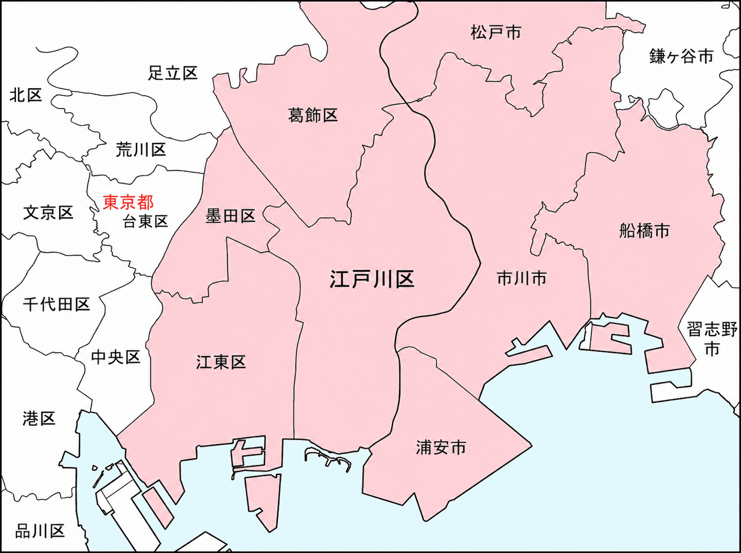 江戸川区・江東区・浦安市周辺の対応エリア地図